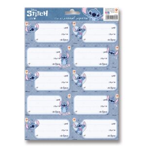 מדבקות שם תלמיד - דגם לילו וסטיץ