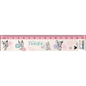 סרגל פלסטיק 15 ס"מ - דגם במבי